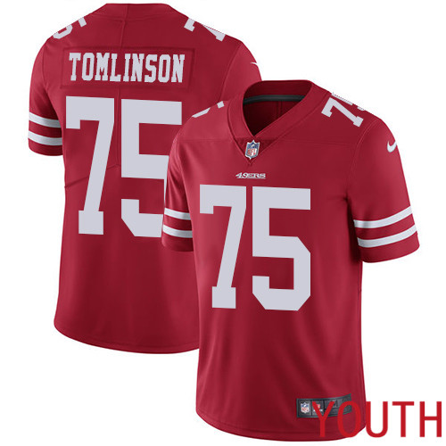 San Francisco 49ers Limited Red Youth Laken Tomlinson Home NFL Jersey #75 Vapor Untouchable->san francisco 49ers->NFL Jersey